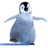 A 48x48 pixel animated buddy icon featuring a cartoon penguin character with blue text on a white background, arranged in a contact sheet layout showing multiple frames of the animation.