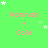 Green background with repeated pink text 'Hannah + Cole' and white stars, some stars animated to appear and disappear.