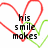 Red and green heart outlines with black text reading 'his smile makes my world stop turning...' on a white background.