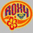 Circular orange-yellow gradient border encloses stylized red-blue text 'ADHD' above a blue-green heart symbol and yellow-red floral design on light gray background.