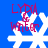 Blue background with white snowflake shapes and red text reading "LYDIA Winter" in a pixelated style.