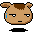 Pixel art character with brown hair and blue tear, showing four distinct facial expressions across two