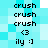 Pixelated text and symbols on a cyan and white checkered background with no visible animation changes.