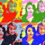 Four distinct pixelated character portraits arranged in a 2x2 grid, each with unique color schemes and backgrounds.