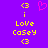 Purple background with yellow text and symbols: two '<3' icons, 'i', 'Love', 'Casey', and a pink heart symbol.
