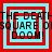 Four identical square arranged in a , each containing red and cyan concentric squares with black text reading "THE DEATH-SQUARE OF DOOM!"