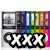 Animated icon shows a of colorful folders with 'xxx' text, a pink background with 'annie' text and a silhouette, a pink background with 'xxx' text, and a hand holding an iPod with 'ipod' text