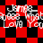 Red and black checkered background with repeated white text 'I'm What You Love' and a heart symbol, animated with shifting text and background patterns.