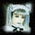 Pixelated image of a figure with light hair and cat ears against dark background, next to green text reading Original Icons .com.