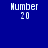 Four square display 'Humber 20' text in white pixelated font against solid blue, purple, red, and magenta backgrounds