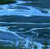 Static pixelated image of a blue-toned abstract scene with horizontal bands of varying blue shades and subtle light reflections.