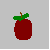Animated contact sheet showing a red apple being sliced into pieces with yellow fruit flesh and brown seeds, ending in scattered fragments on gray background.