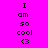 A static image with a bright pink background displaying repeated text and symbols in black pixelated font, with yellow rectangular highlights on specific
