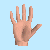 Pixelated hand on light blue background, yellow text with pink hearts reading "God made spaces between your fingers so that someone else could fill them up...".