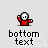 Pixel art character in red outfit with white head, performing sequential gestures across frames on gray background.