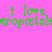 Pixelated green text 'i love aeropostale' repeats across a bright pink background with cyan rectangular overlays shifting positions.