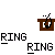 Pixel art animation of a brown-skinned figure in red clothing interacting with brown podiums and white smoke, accompanied by text elements.