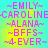 A static digital image displays a of text phrases in pink pixelated font against a cyan-yellow gradient background, with no visible motion or animation