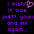 Purple pixelated text on black background with a pink heart symbol replacing the 'h' in 'wish' in the first line of the left