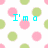 Pixelated icon with pink and green polka dots on white background, displaying cyan text 'I'm a River City Dancer' in three lines.