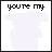 nine pixel-art icons with text above and below each icon, featuring playful terms like 'you're my honeybunch' and 'you're my sugar plum'
