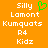 Pixelated orange background with white text and green heart symbol, showing two identical static frames side-by-side.