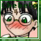 Pixelated cartoon character with large green eyes, black hair, and pink cheeks; text "Chebeto" above head in green block letters.