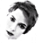 4-frame contact sheet of Winona Ryder's face in grayscale with visible dithering and pixelation, arranged 2x2 on a gray background.