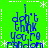 Green background with white dashed lines and star shapes, blue text reading "I don't think you're random" arranged in four identical quadrants.