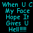 Four display identical pixelated text in cyan on black, brown, orange, and dark brown backgrounds