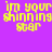 Yellow pixelated text 'im your shinning star' on purple background with blue horizontal bars shifting position across frames.