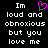 Pixelated text on black background with pink heart symbol above 'Im' in left ; identical text repeated in right