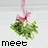 Animated icon shows a pink flamingo hanging from green mistletoe with text reading 'meet me under the mistletoe x3' in pixelated font.