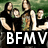 Four pixelated figures in dark clothing pose against a green background with large white text reading "BFM" at the bottom.