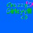 Pixelated green text 'Crozzz Gimeyy!!!' with a pink heart symbol above the second 'z', and a small green '<3' below, on solid blue background.