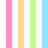 Six vertical stripes of solid pastel colors—pink, white, orange, white, green, and light blue—arranged side-by-side on a plain background.