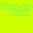 Pixelated green text and symbols on four colored backgrounds with partial transparency effects.