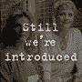 pixelated showing characters in a scene with overlaid text, transitioning from group shots to close-ups