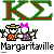 Animated pixel art icon featuring two figures with pink bows holding green drinks under 'KS' symbols and 'Margaritaville' text.