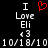 A pixelated digital image displays text and symbols on a black background with two identical side-by-side sections.
