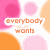 Pixelated icon with pink and orange circles on white background, displaying text in three