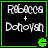 Four identical display white text on black background with green border and pixelated icon, each showing 'Rita-Accia + Donovan' in varying clarity