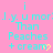 Pixelated cyan text on pink background reads 'i .l.y. u mor: i Than Peaches + cream' with yellow heart symbols, two identical copies side-by-side.