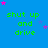 Blue background with green text 'shut up and drive' repeated in a , scattered pink and purple stars, and a gray rectangle in the bottom-right corner