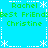 Pixelated blue background with green text and white star/dot borders, displaying repeated names and phrases in a symmetrical layout.