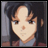Pixelated anime-style character with dark hair and light skin, wearing a red and gray outfit, next to text reading 'Anime IM' and 'com' on a black background.