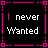 25 pixelated text with pink and white lettering on black background, displaying song lyrics that change across frames