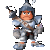 A 3x3 contact sheet of seven animated frames showing a pixelated knight character in silver armor holding a sword, with subtle pose changes across the sequence.