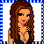 Animated contact sheet of a pixel-art doll icon with four frames showing different poses and text hearts, featuring a woman in revealing clothing and romantic phrases.