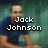 Pixelated image of a person in dark blue shirt with text overlays reading 'Jack Johnson', 'Can't you see that it's just rainin'...', and 'Ain't no need to go outside.'